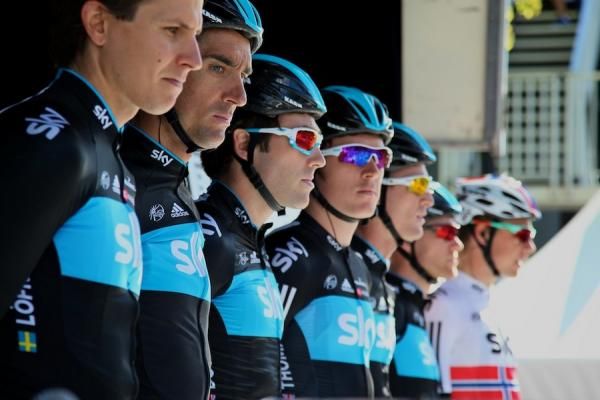 Team Sky's Michael Barry signed in for one of his final races