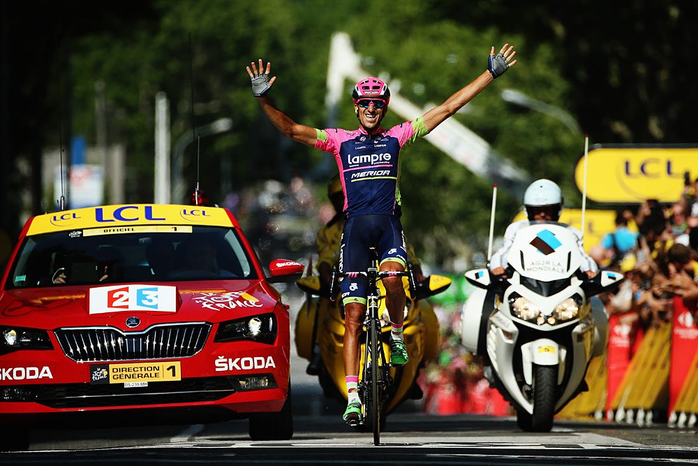 Ruben Plaza (Lampre Merida) takes a solo win in Gap