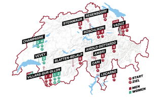 Maps and profiles of the 2024 Tour de Suisse