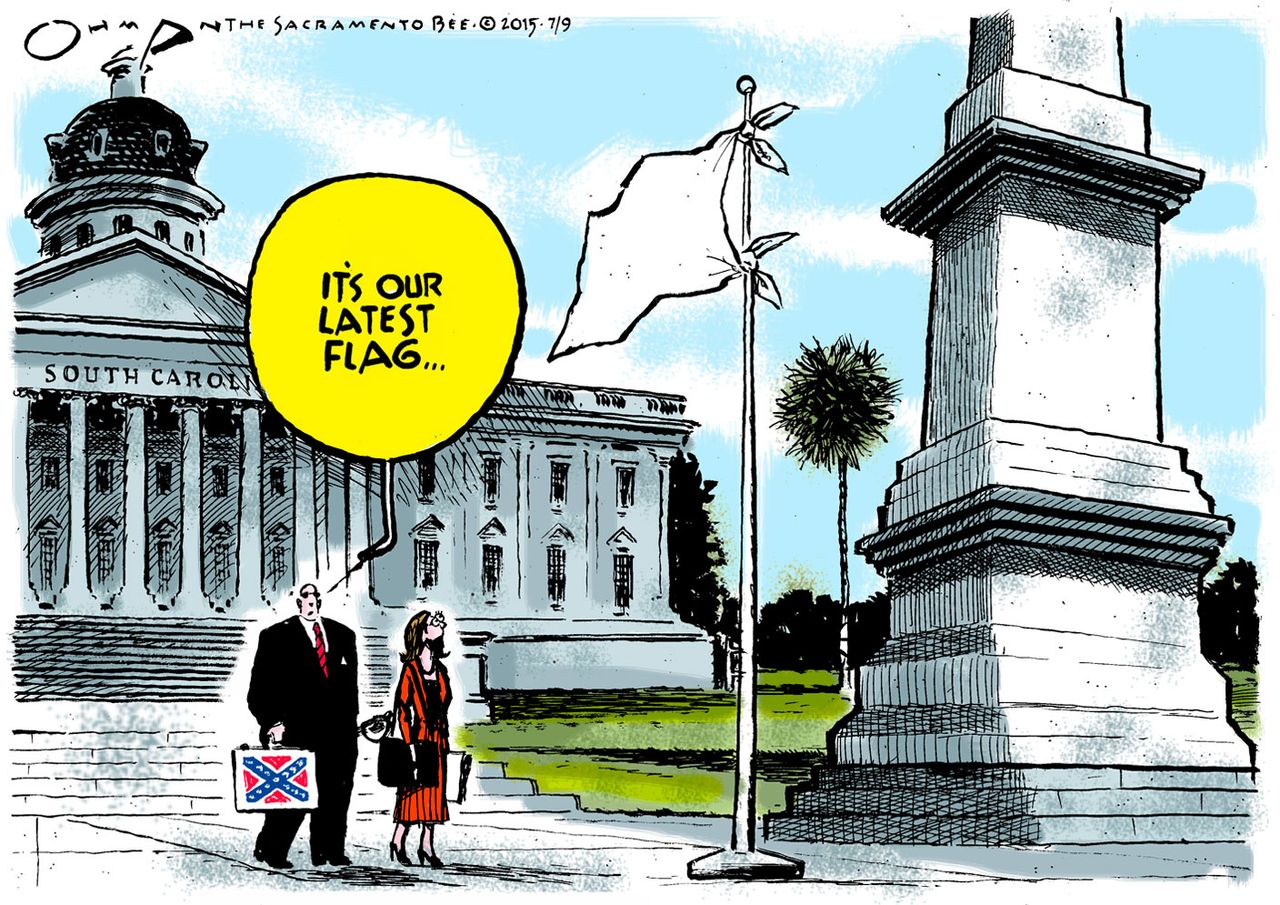 Editorial cartoon U.S. Confederate Flag