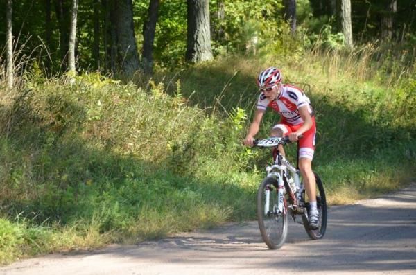 A racer in the Chequamegon 40