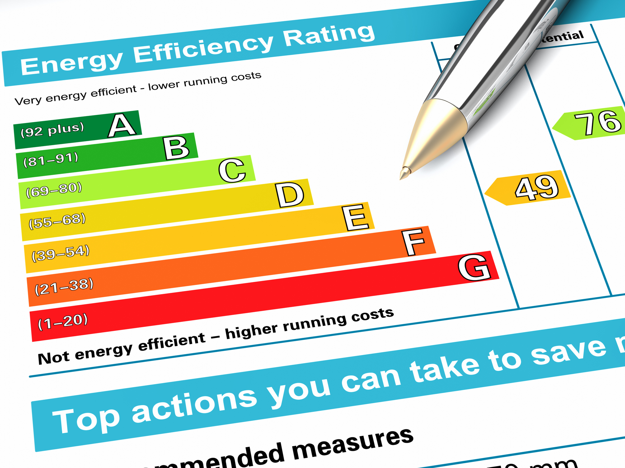 A label showing the energy ratings applied to white goods.