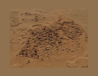 The Meroitic inscriptions were found during excavations in late 2017 in what is today Sudan. An aerial photo of the dig site is shown here.