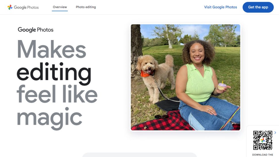 Website screenshot of Google Photos (August, 2025)