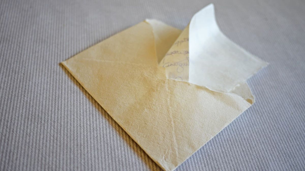 An old letter in an envelope