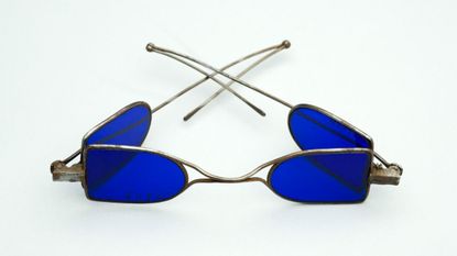 Blue lensed glasses 