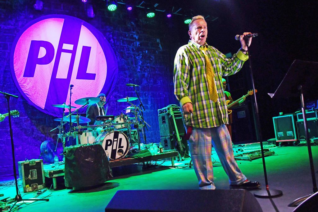 A picture of John Lydon performing live with PiL