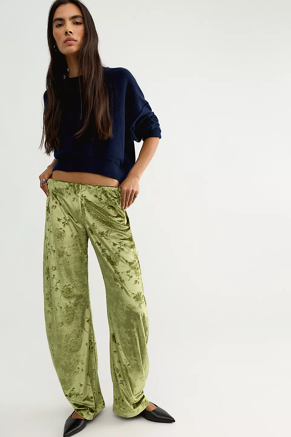 Free People, Radiance Velvet Pull-On Pants