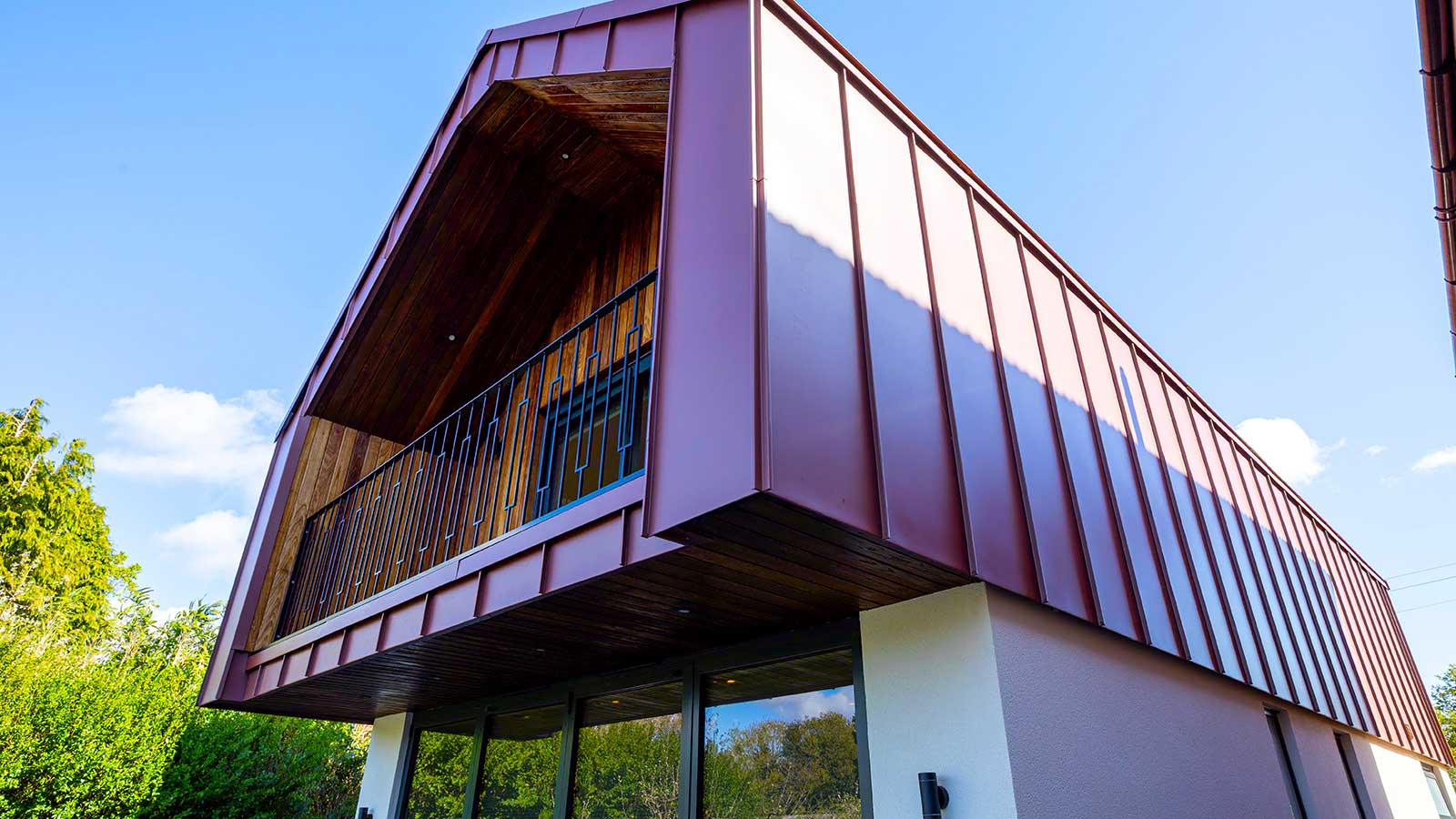 contemporary self-build house with metal cladding