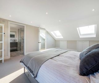 rooflight loft conversion bedroom with en suite