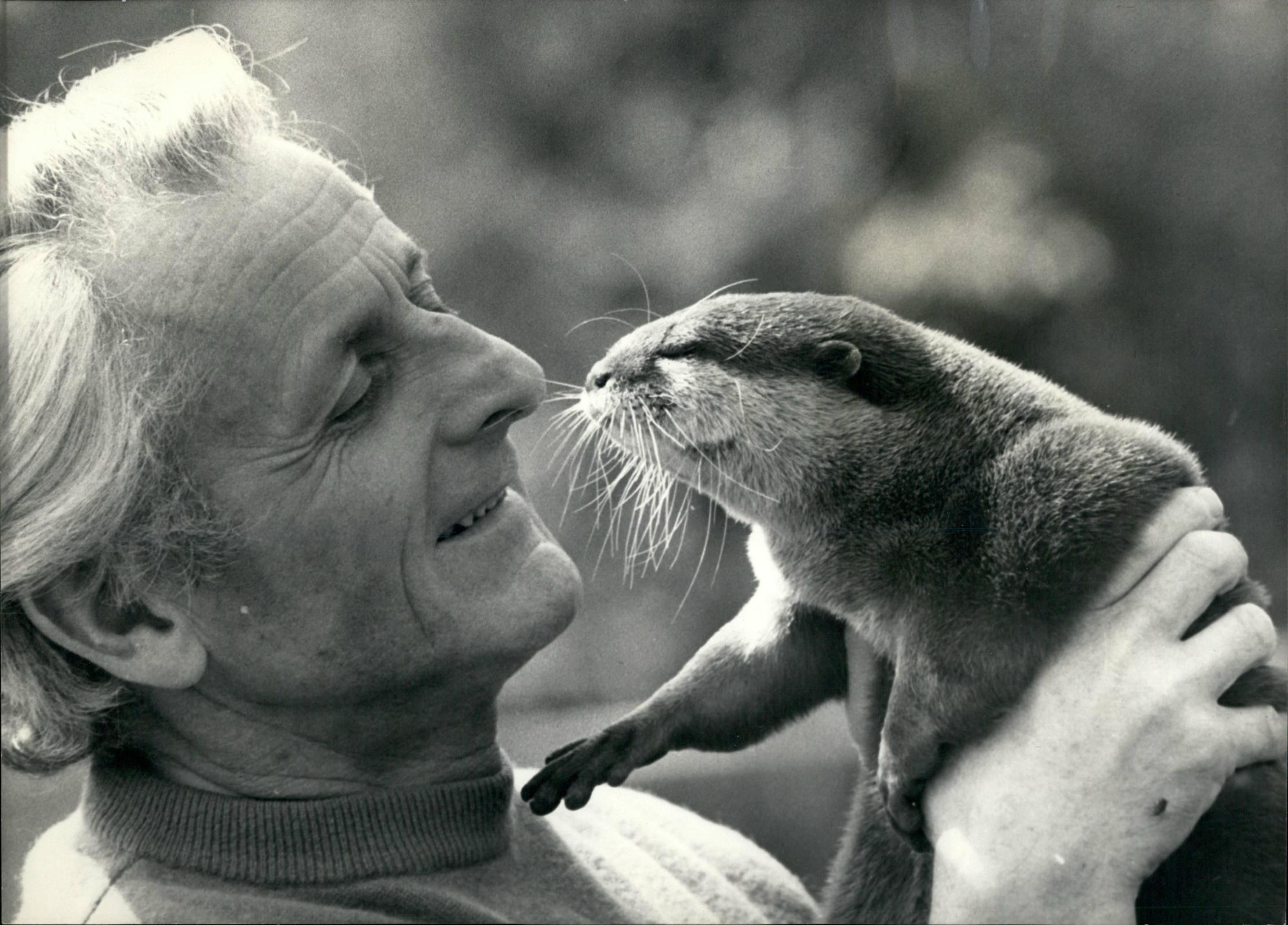 Philip Wayre with Mouse, an 18-month-old Asian short-clawed otter.