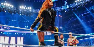 Becky Lynch preparing to take on Ronda Rousey and Charlotte Flair