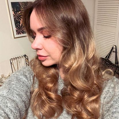 valeza with hair freshly styled by the remington proluxe heated rollers