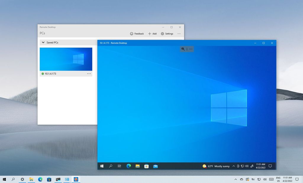 How to use Remote Desktop app to connect to a PC on Windows 10 ...