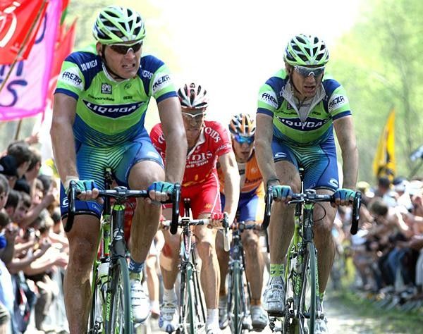 Magnus Backstedt and Filippo Pozzato (Liquigas).