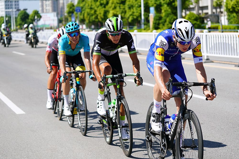 Remi Cavagna (Quick-Step Floors) leads the break