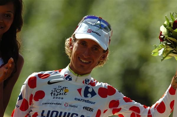 King of the mountains Franco Pellizotti (Liquigas)