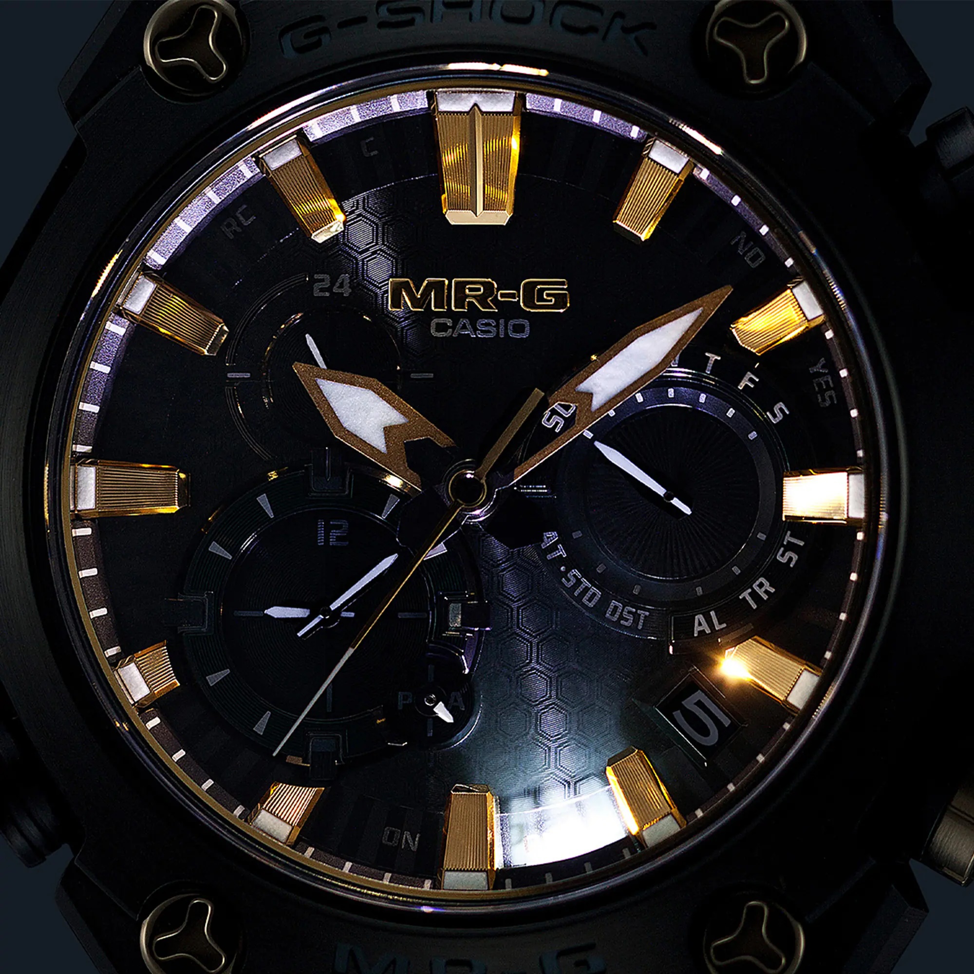 The Casio MRG-B2000BG-3ADR from a variety of different angles