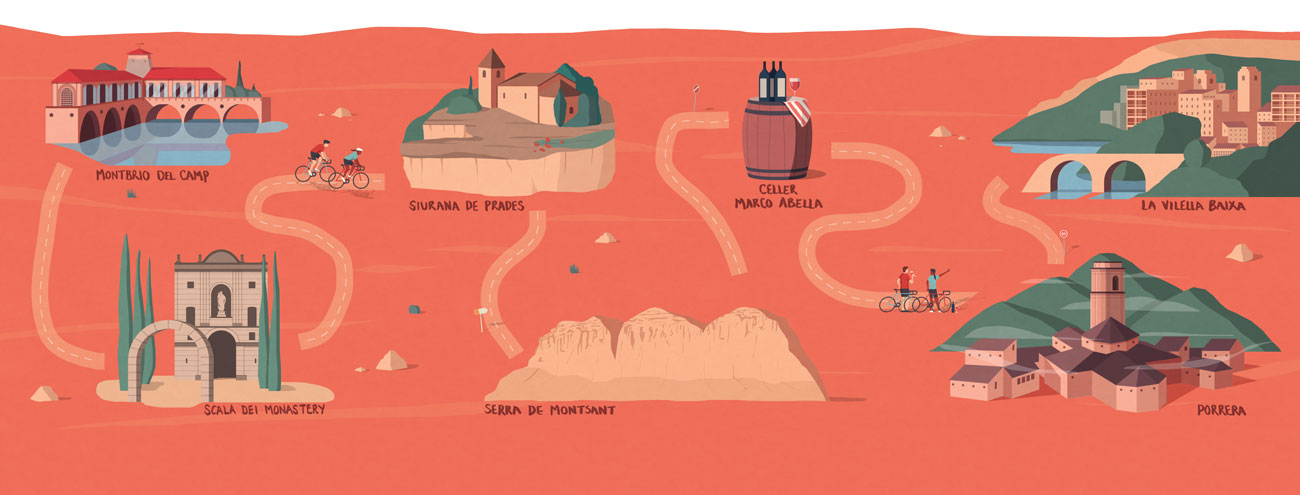 Illustration of areas of Priorat