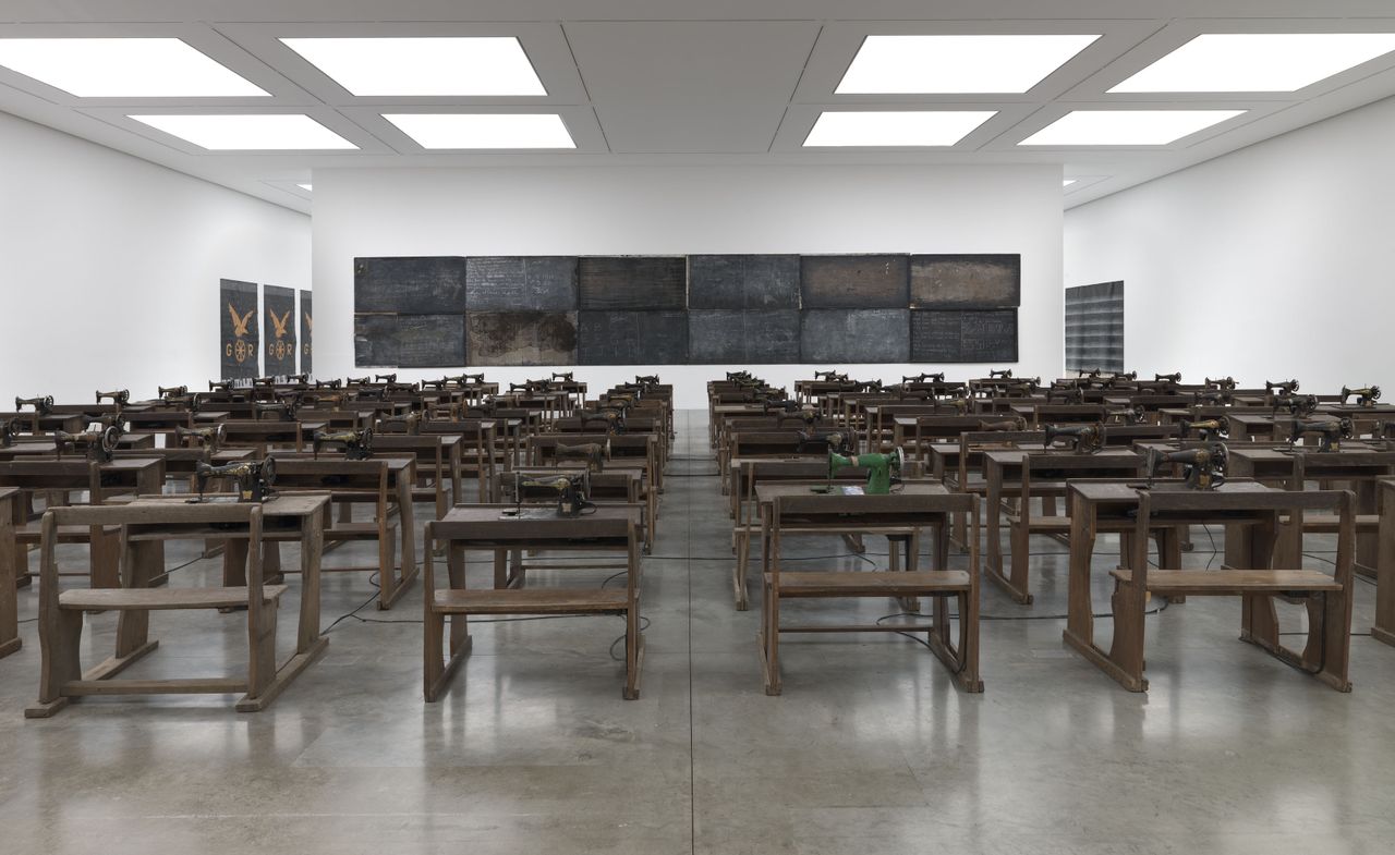 Installation view of Ibrahim Mahama, &#039;Lazarus&#039; at White Cube Bermondsey