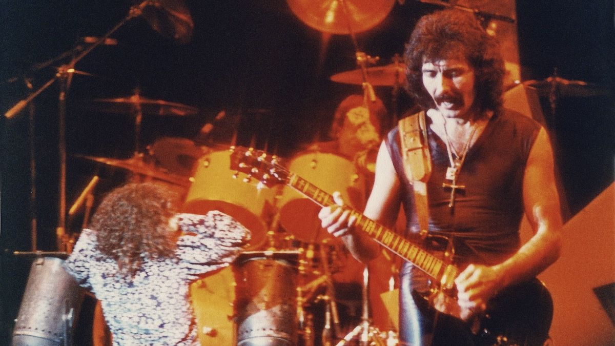 Tony Iommi, onstage with Black Sabbath in January 1981