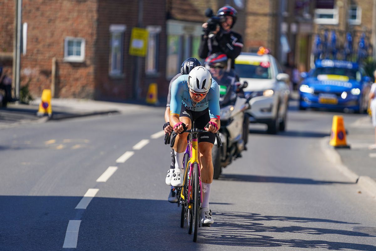 Picture by Zac Williams/SWpix.com - 03/09/2023 - Cycling - 2023 Tour of Britain - Stage 3: Google to Beverley (154.7km) - Harry Tanfield of Team TDT Unibet Cycling in the breakaway