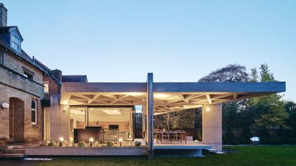 Oxford house's Concrete Gazebo by Adrian James Architects