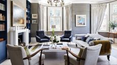 Blue and grey living room ideas