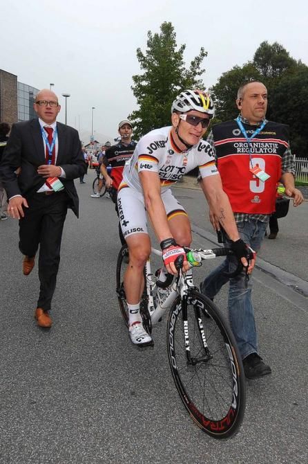 Andre Greipel (Lotto-Belisol) after winning the race