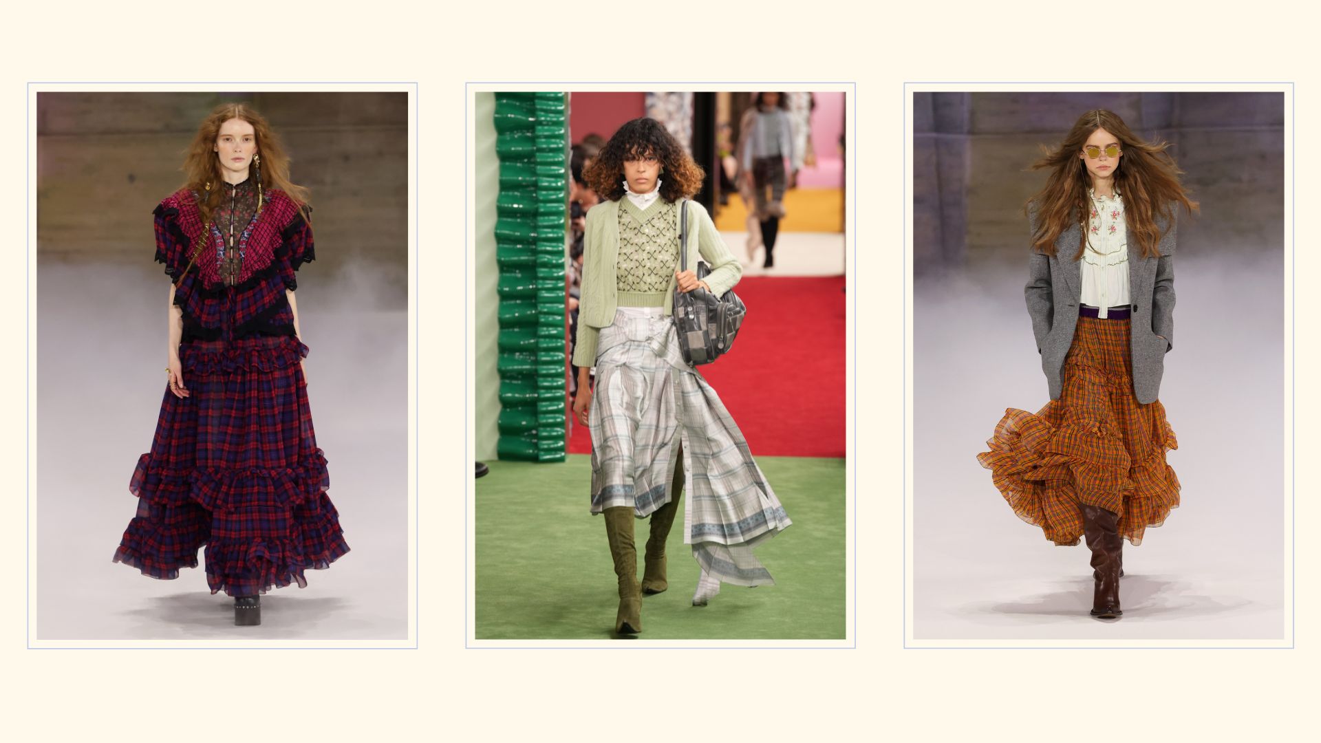 Chloe and Acne models on the runways for winter 2026