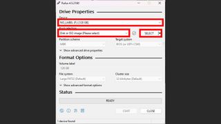 Steam Deck SSD upgrade: Put the right settings in Rufus.