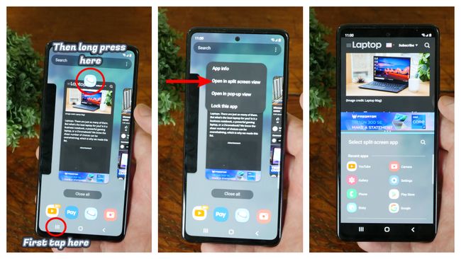 end split screen android home page samsung edge
