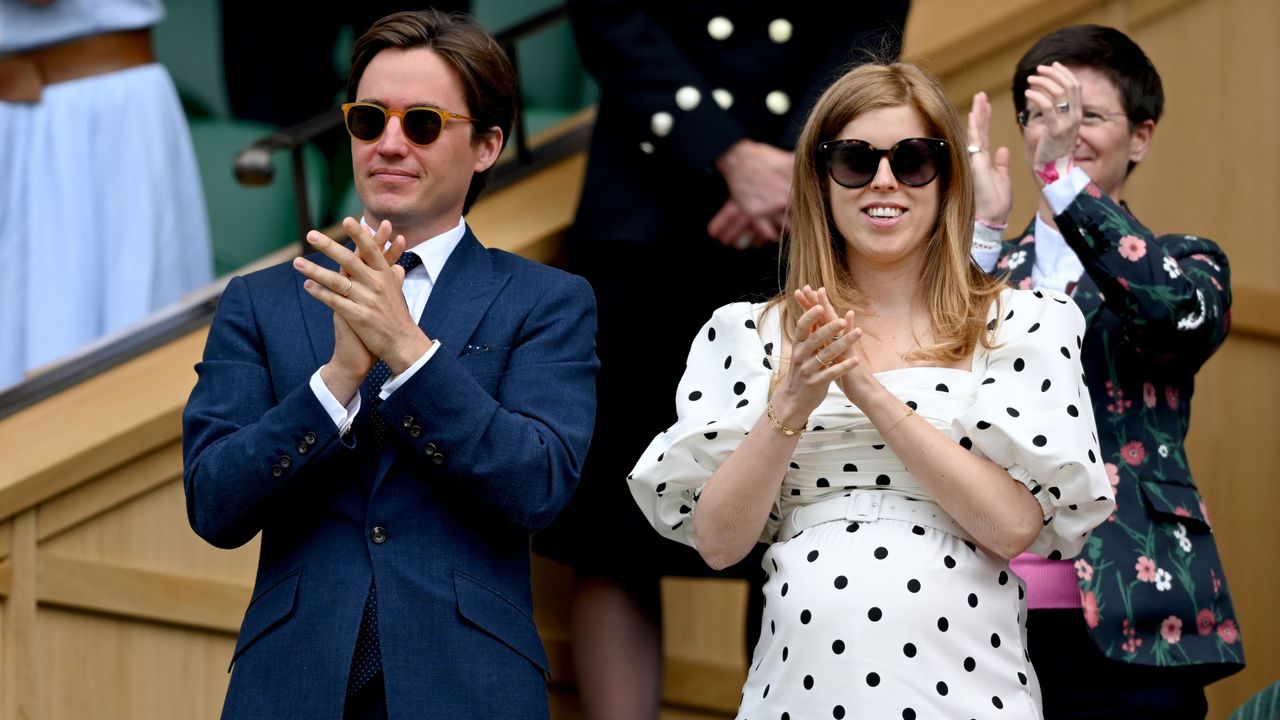 Princess Beatrice and her husband Edoardo Mapelli Mozzi at Wimbledon