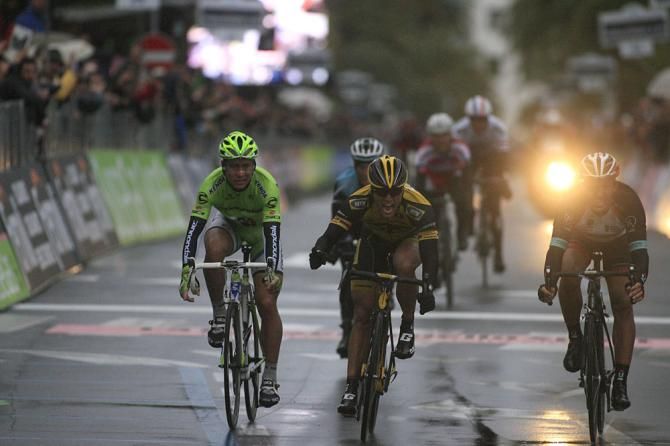 Gerald Ciolek (MTN - Qhubeka), Peter Sagan (Cannondale) and Fabian Cancellara (RadioShack - Nissan)