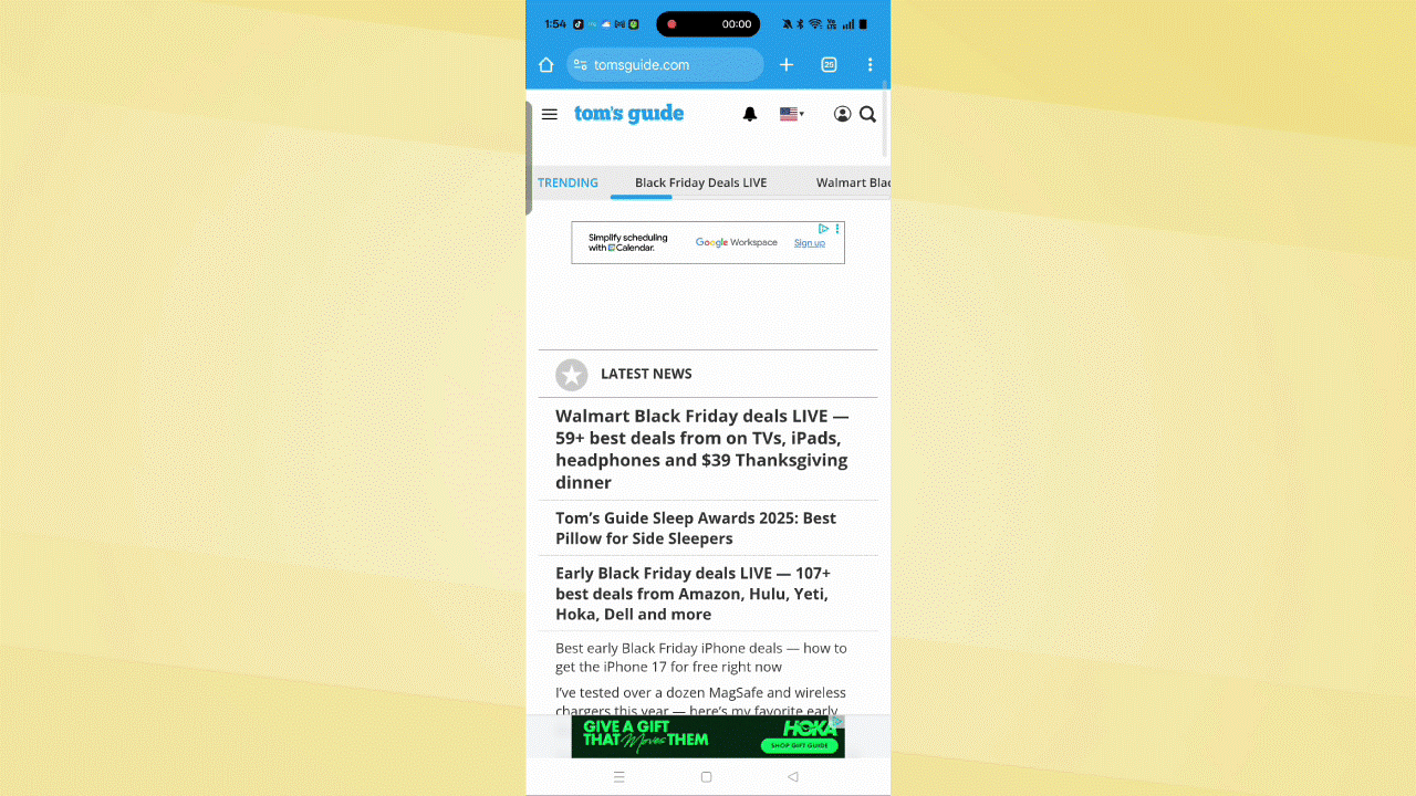Screen recording of OnePlus 15 Smart Sidebar feature.