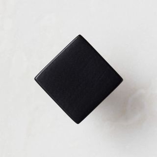 matte black square knob
