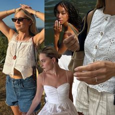 Influencers wearing white summer clothing