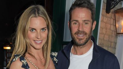 Frida Andersson-Lourie and Jamie Redknapp attend Andy Valmorbida and Untitled-1's dinner for the Richard Hambleton, Rizzoli and Castle Gallery collaboration on July 1, 2021 in London, England.
