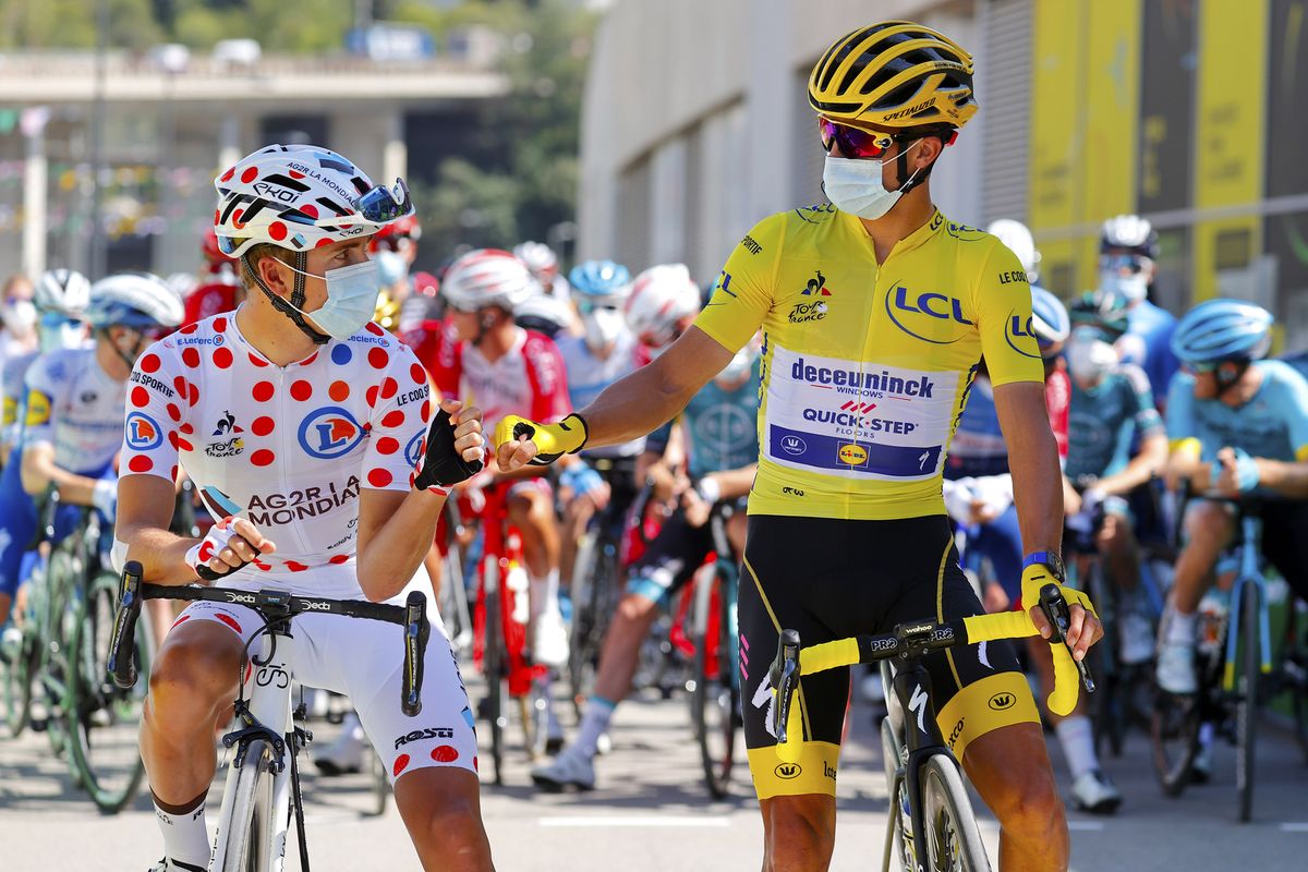 Tour de France 2020 107th Edition 2nd stage Nice Nice 186 km 30082020 Julian Alaphilippe FRA Deceuninck Quick Step Benoit Cosnefroy FRA AG2R La Mondiale photo Luca BettiniBettiniPhoto2020