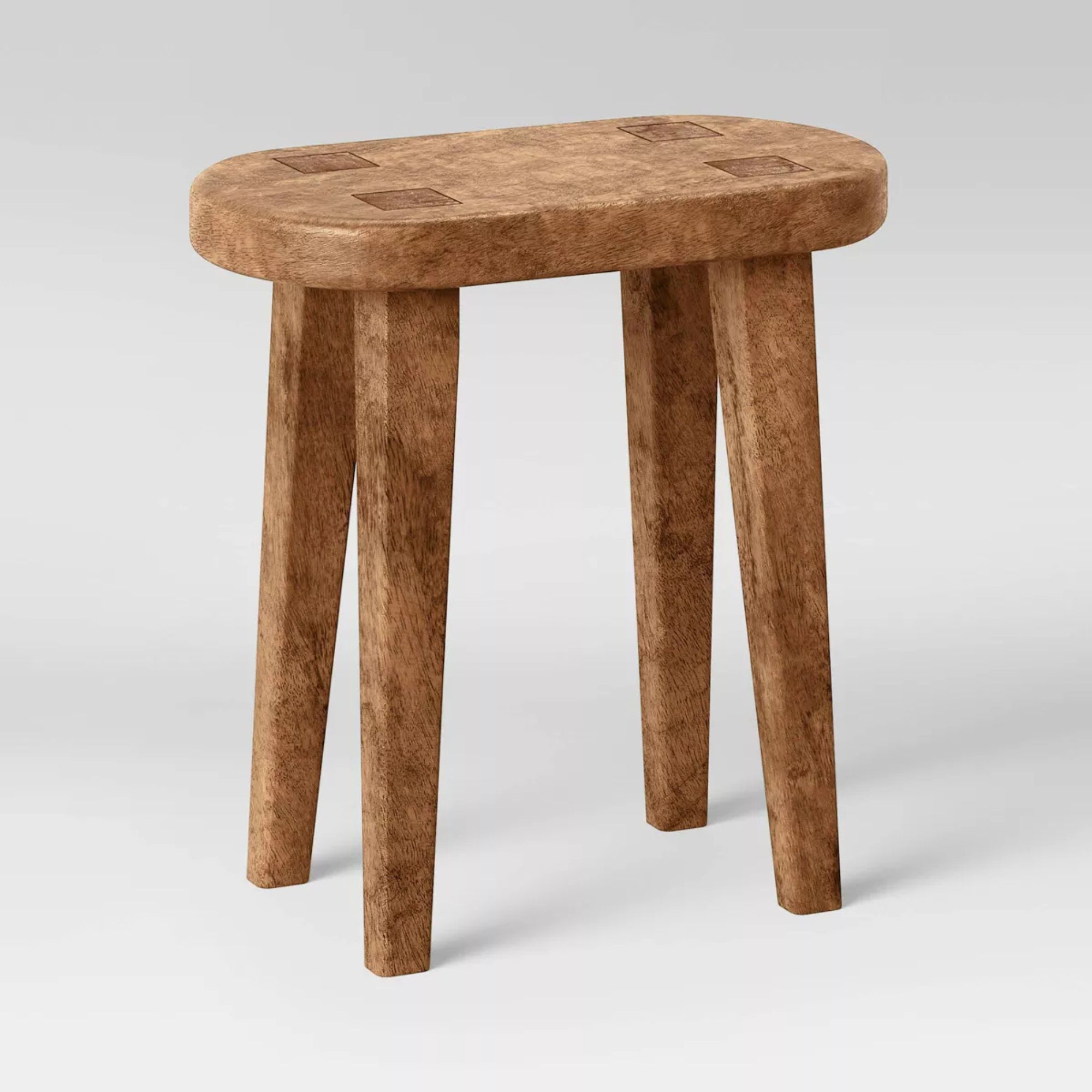 Woodland Carved Wood Accent Table Brown - Threshold™