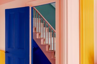 blues and pinks in pink extension at Beacon House by Office S&M