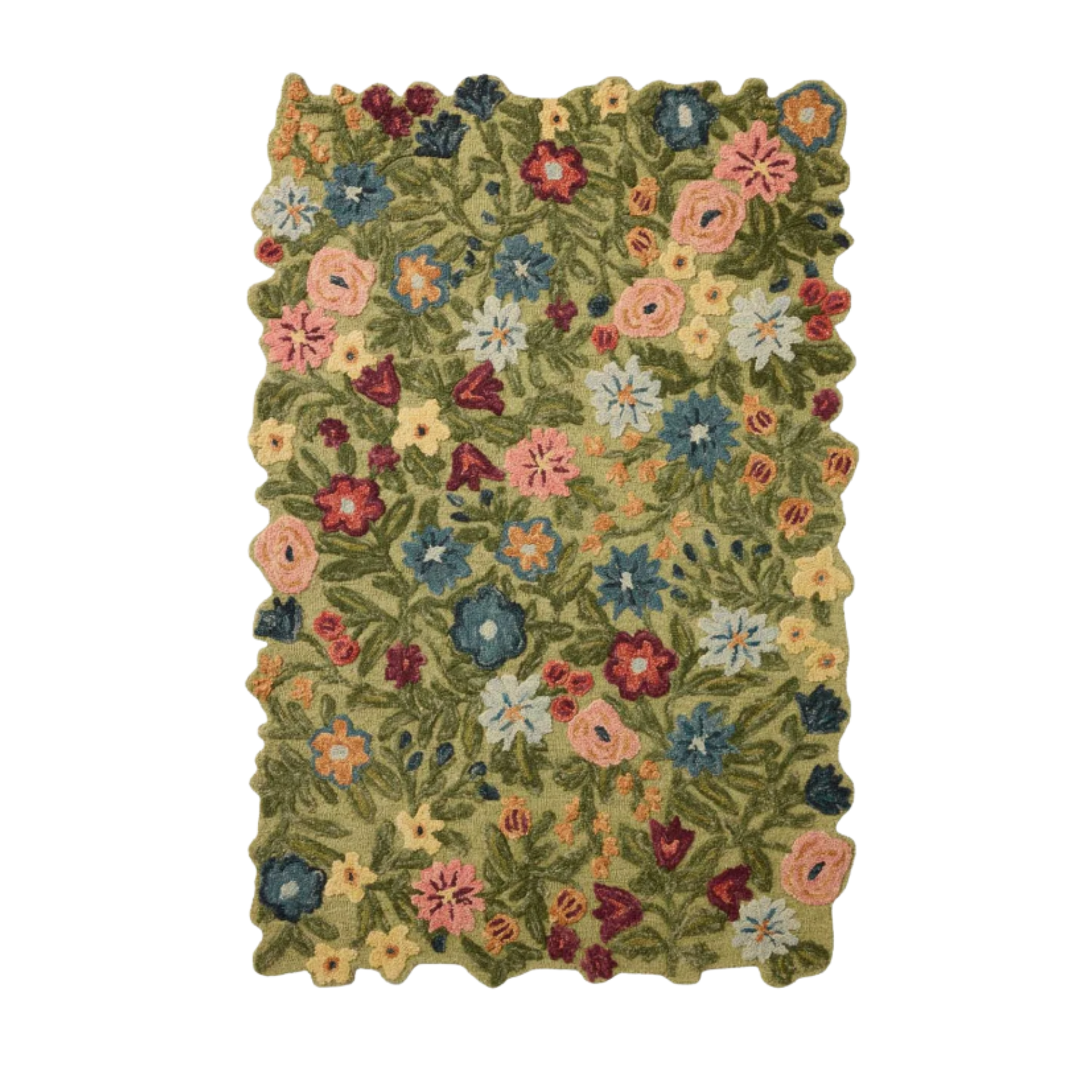 a floral wool rug