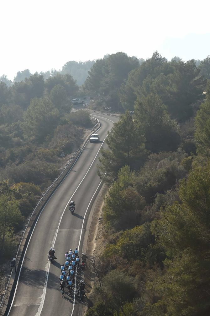Etixx-QuickStep train in Calpe, Spain.