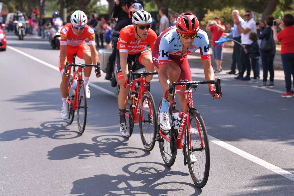 Maxim Belkov (Katusha-Alpecin) leads the attack