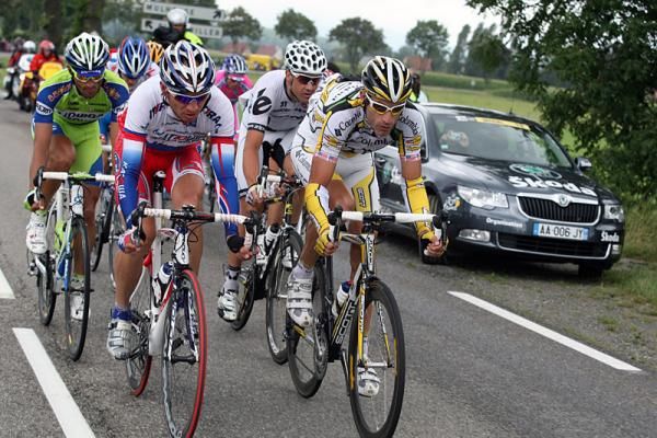 Serguei Ivanov (Team Katusha) and George Hincapie (Team Columbia-HTC) provided plenty of horsepower in the break.
