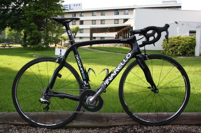 Froome&rsquo;s Dogma 65.1 Think 2 frame is set up for the mountains