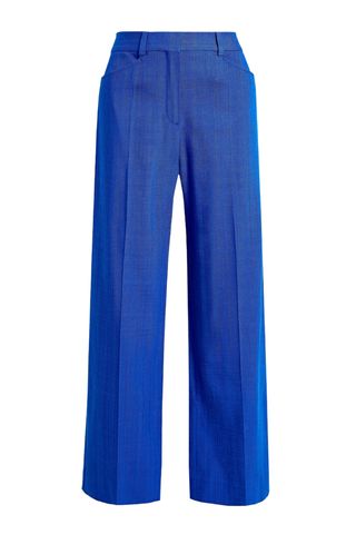 Victoria Beckham Grain de Poudre Wide-Leg Pants