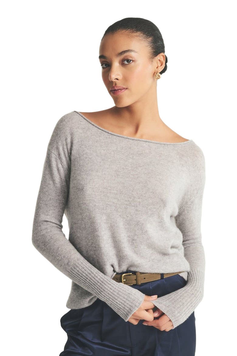 Lightweight Cashmere Boatneck Sweater
