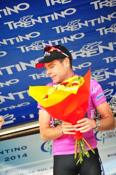 Flowers for race leader Cadel Evans (BMC)