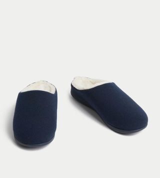 Image of navy slippers